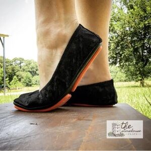 The Storehouse Flats ‘Midnight Shimmer’ Women’s Size 6 Black Ballet Folding Shoe